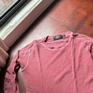 Ralph Lauren Textured Burgundy Top